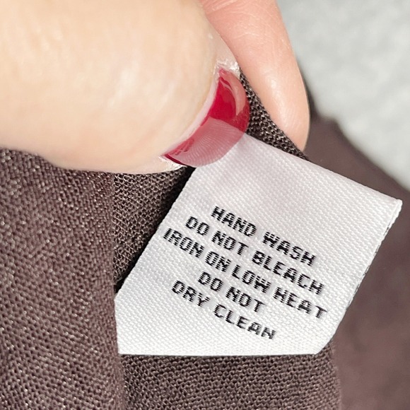 HABITAT Women's Long Sleeve Button Asymmetric Hem Tunic Sz Small Lagenlook Top - Picture 6 of 7